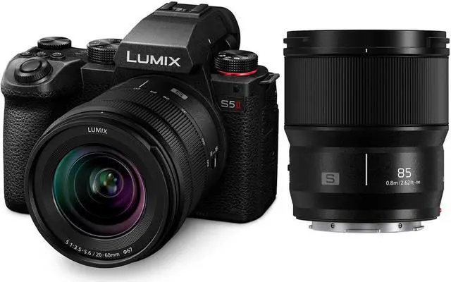 Main image of Panasonic LUMIX S5 II Mirrorless Camera with 20-60mm f/3.5-5.6 & 85mm f/1.8 Lens