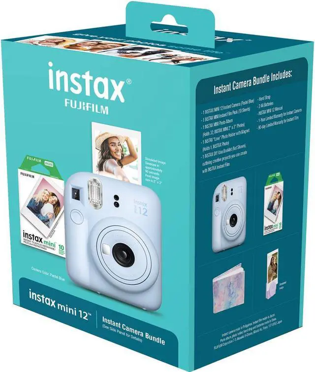 Alt view image 7 of 11 - Fujifilm Instax Mini 12 Blue Holiday Bundle 2023