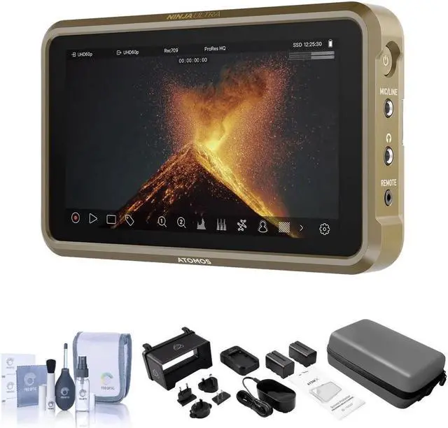 Alt view image 5 of 7 - Atomos Ninja Ultra 5.2" HDR Monitor-Recorder Bundle with Atomos Accessory Kit and Complete Optics Care and Cleaning Kit