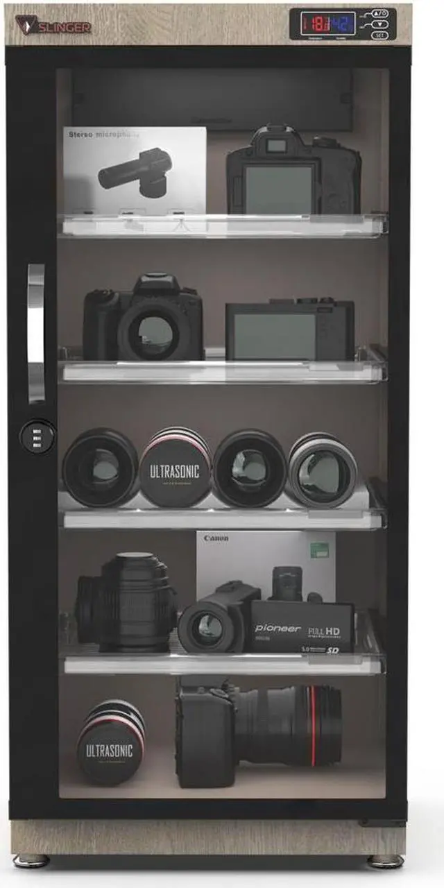 Alt view image 2 of 7 - Slinger 125L Electronic Dry Cabinet with Combination Lock, Oak