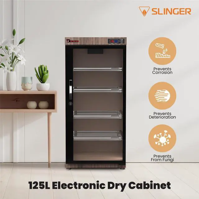 Alt view image 4 of 7 - Slinger 125L Electronic Dry Cabinet with Combination Lock, Oak