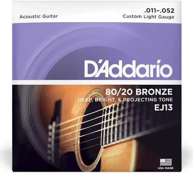 Alt view image 18 of 18 - D'Addario EJ11 80/20 Bronze Acoustic Guitar Strings, Light, 12-53 EJ11 D'ADDARIO