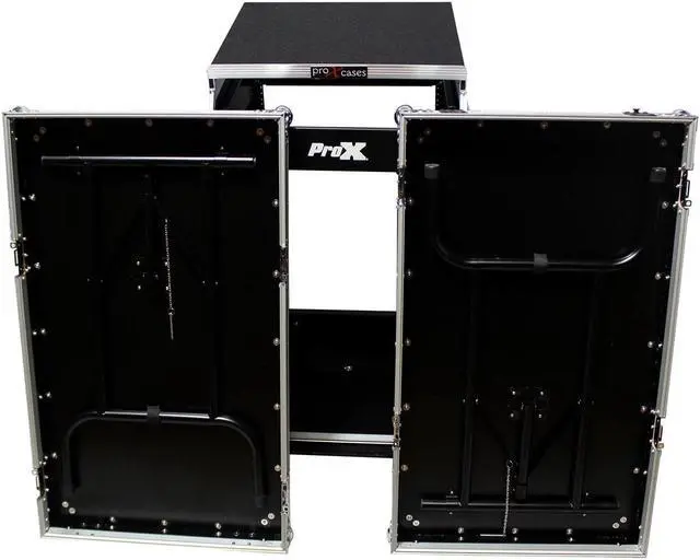 Alt view image 3 of 5 - ProX T-16MRSS13ULT Flight Case with Laptop Shelf and Casters for 16U Rack x 13U Top Mixer DJ Combo