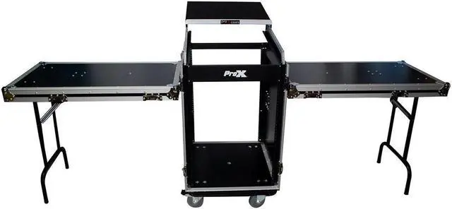 Alt view image 5 of 5 - ProX T-16MRSS13ULT Flight Case with Laptop Shelf and Casters for 16U Rack x 13U Top Mixer DJ Combo