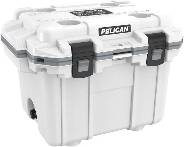 Alt view image 10 of 14 - Pelican Elite Cooler, Cooler, White/Gray, Hard, 25.30" x 19.00" x 18.50" 30Q-1-WHTGRY