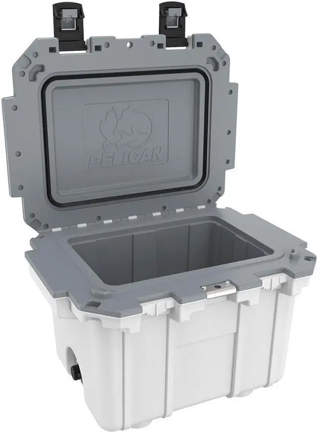 Alt view image 11 of 14 - Pelican Elite Cooler, Cooler, White/Gray, Hard, 25.30" x 19.00" x 18.50" 30Q-1-WHTGRY