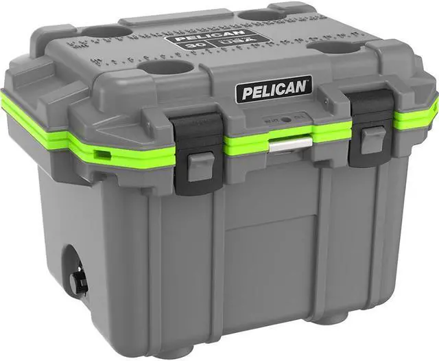 Main image of Pelican 30QT Elite Cooler, Hand Carry, Dark Gray/Green #30Q-1-DKGRYEGRN