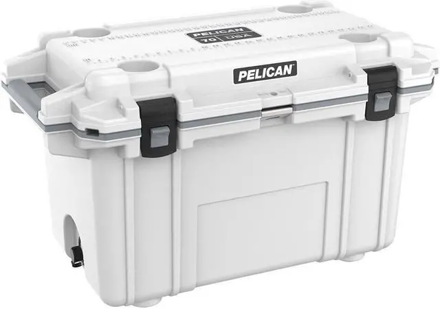 Alt view image 7 of 11 - Pelican(TM) 70Q-1-WHTGRY 70-Quart Elite Cooler (White)