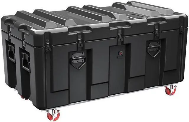 Alt view image 2 of 6 - Pelican AL4824-1604 Single Hinged Lid Trunk with Foam & Casters, 15.8" Bottom Depth with Rifle Case, Foam Insert and Travel Vault Case