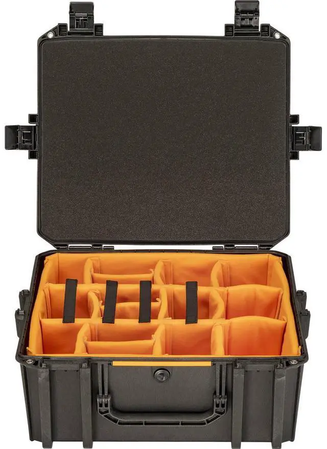 Alt view image 2 of 7 - Pelican Vault V600 Large Equipment Case with Lid Foam and Dividers, Black