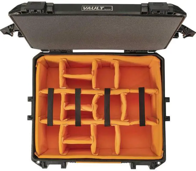Alt view image 3 of 7 - Pelican Vault V600 Large Equipment Case with Lid Foam and Dividers, Black
