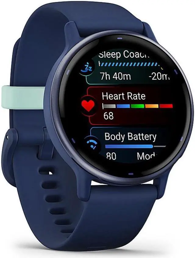 Alt view image 16 of 20 - Garmin vívoactive 5, Health and Fitness GPS Smartwatch (Navy)