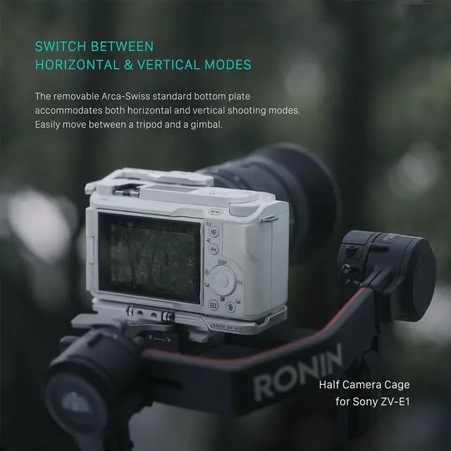 Alt view image 7 of 7 - Tilta Full Camera Cage Lightweight Kit for Sony ZV-E1, Silver #TA-T35-B-S