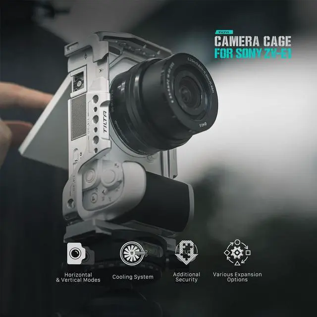 Alt view image 6 of 7 - Tilta Full Camera Cage Lightweight Kit for Sony ZV-E1, Silver #TA-T35-B-S
