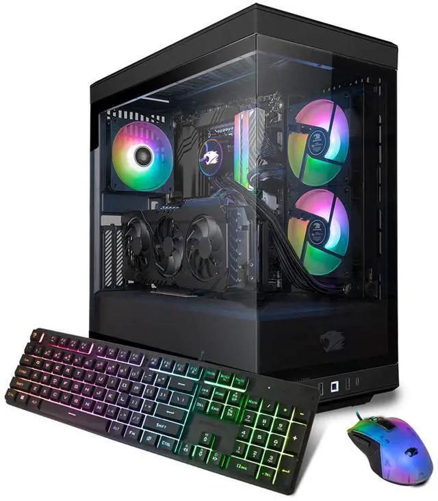 Alt view image 6 of 12 - iBUYPOWER Y40 Gaming Desktop PC, Intel i7-14700F, NVIDIA GeForce RTX 4070 Super 12GB, 32GB DDR5 RAM, 2TB SSD, Windows 11, PB-Y40BI7N47S-01