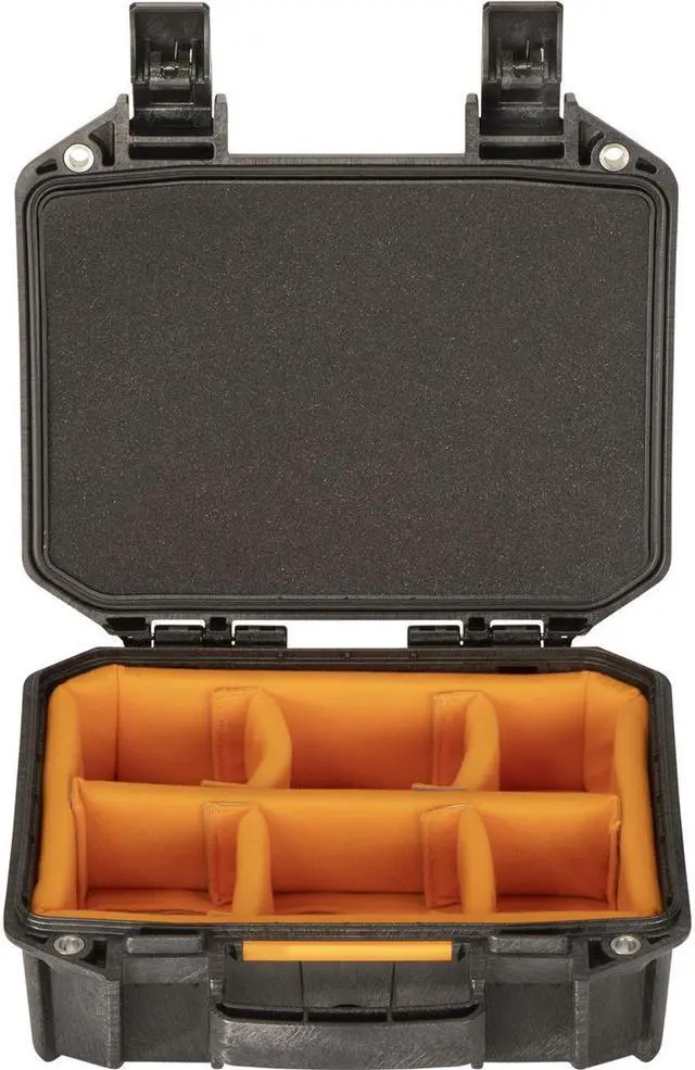 Alt view image 2 of 7 - Pelican Vault V100 Small Case with Lid Foam and Dividers, Black #VCV100-0040-BLK