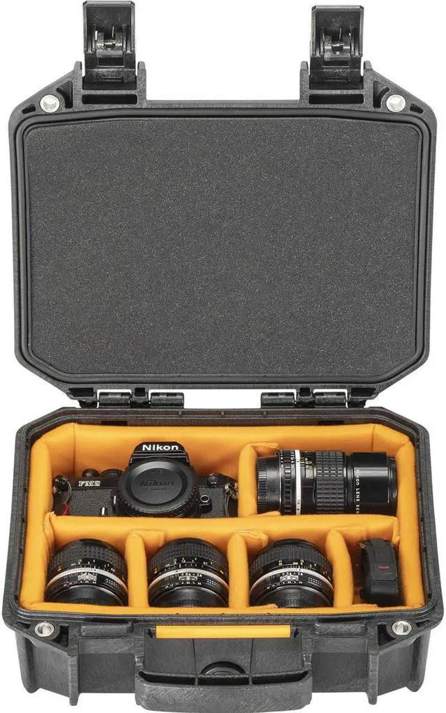 Alt view image 3 of 7 - Pelican Vault V100 Small Case with Lid Foam and Dividers, Black #VCV100-0040-BLK