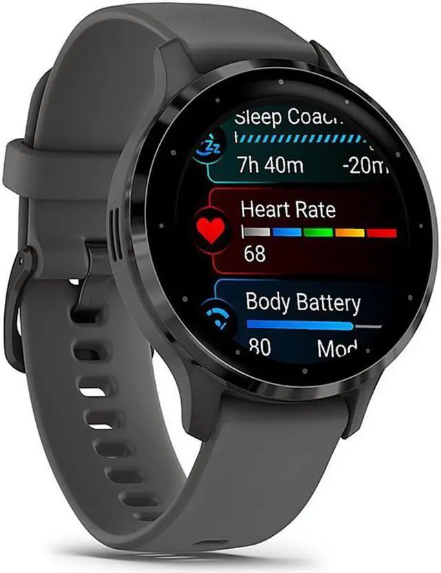 Alt view image 10 of 14 - Garmin Venu 3S, Slate Stainless Steel Bezel with Pebble Gray Case and Silicone Band | Smart Watch 010-02785-00