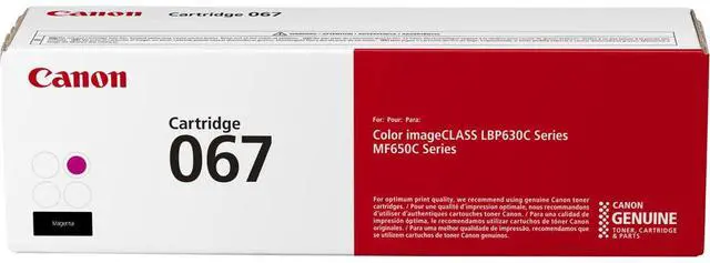 Alt view image 3 of 3 - Canon 067 Original Standard Yield Laser Toner Cartridge - Magenta - 1 Pack - 1250 Pages Model 5100C001