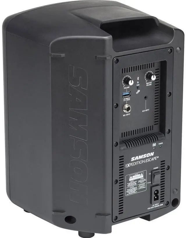 Alt view image 3 of 7 - Samson Expedition Escape+ Rechargeable Bluetooth 2 Way Portable Speaker System, 2-CH Mixer
