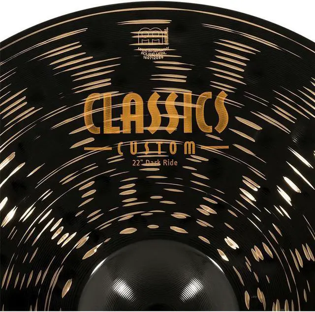 Alt view image 7 of 8 - meinl 22" ride cymbal  classics custom dark  made in germany, 2year warranty cc22dar