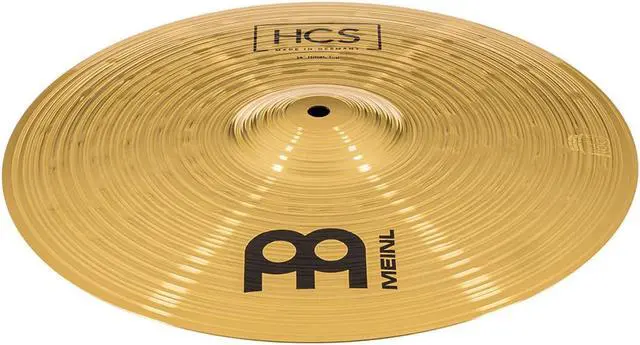 Alt view image 3 of 8 - meinl 14 hihat hi hat cymbal pair  hcs traditional finish brass for drum set, made in germany, 2year warranty hcs14h