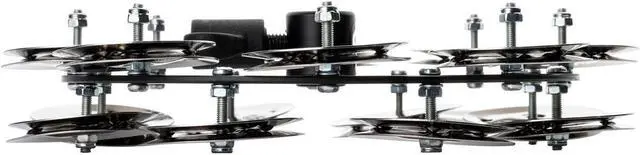 Alt view image 6 of 7 - meinl percussion hthh2bk headliner series hihat tambourine with double row steel jingles 5inch  black