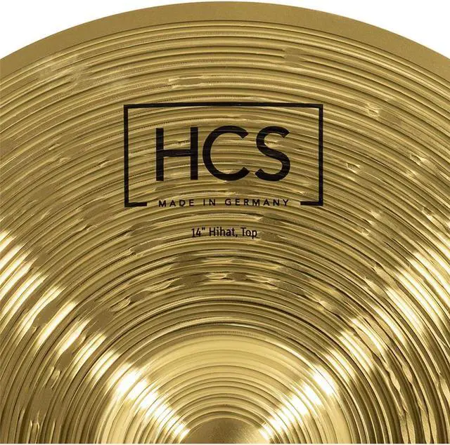 Alt view image 8 of 8 - meinl 14 hihat hi hat cymbal pair  hcs traditional finish brass for drum set, made in germany, 2year warranty hcs14h