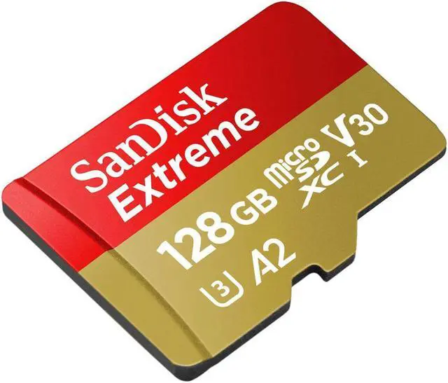 Alt view image 8 of 18 - SanDisk Extreme 128 GB Class 3/UHS-I (U3) V30 microSDXC - 190 MB/s Read - 90 MB/s Write SDSQXAA-128G-AN6MA