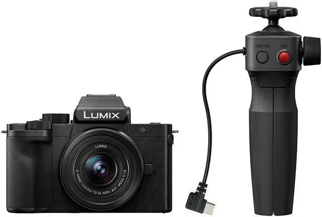 Alt view image 2 of 12 - Panasonic LUMIX G100 4k Mirrorless Camera, Lightweight Camera for Photo and Video, Built-in Microphone, Micro Four Thirds with 12-32mm Lens, 5-Axis Hybrid I.S., 4K 24p 30p Video, DC-G100DVK (Black)
