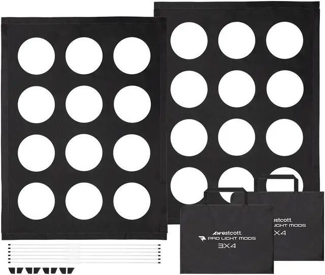 Alt view image 7 of 13 - Westcott Pro Light Adjustable Corner System Mods 3 x 4 with Travel Case (2-Pack)