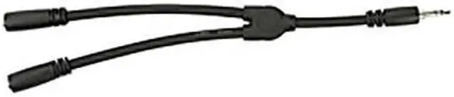 Alt view image 3 of 3 - Pig Hog Solutions - 6" Y Cable, Stereo 3.5MM(M)-Dual 3.5mm (F)