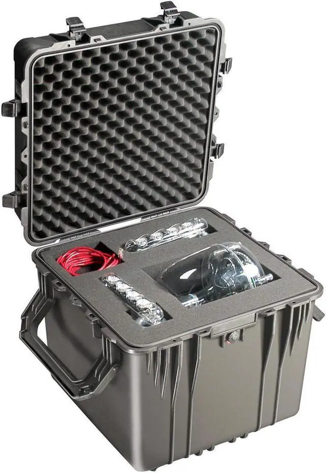 Alt view image 9 of 11 - PELICAN 0350-000-110 Black 0350 20" Cube Case with Foam