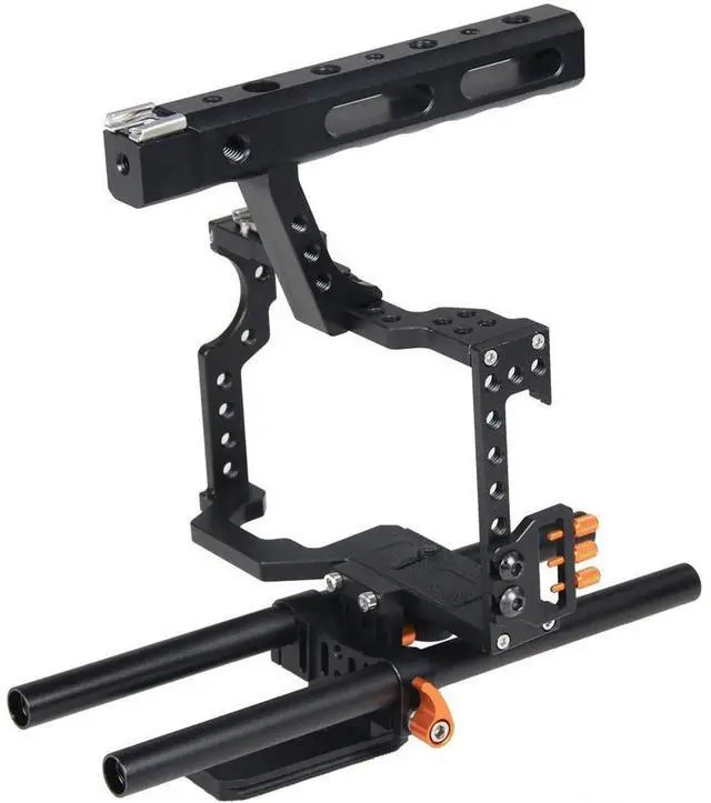 Alt view image 3 of 7 - YELANGU C5 Camera Video Cage Kit for Sony GH4/A7, Orange