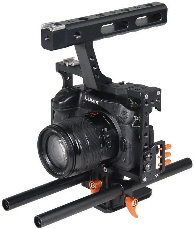Alt view image 6 of 7 - YELANGU C5 Camera Video Cage Kit for Sony GH4/A7, Orange