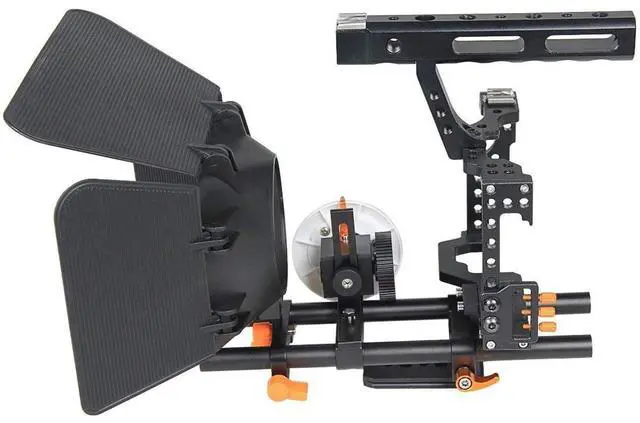 Alt view image 7 of 7 - YELANGU C5 Camera Video Cage Kit for Sony GH4/A7, Orange
