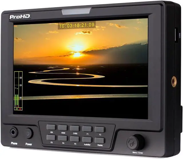 Alt view image 5 of 7 - JVC DT-X71HP ProHD 7" AC/DC Portable HD & C2K LCD Monitor