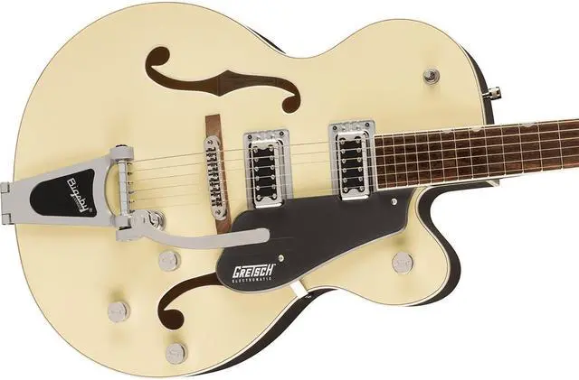 Alt view image 4 of 5 - Gretsch Gretsch G5420T Electromatic Classic Hollow Body Single-Cut with Bigsby Electric Guitar, Laurel Fingerboard, TwoTone Vintage White/London Grey