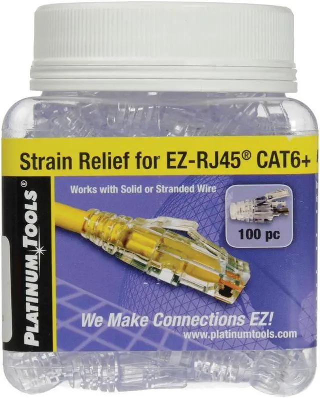 Alt view image 4 of 5 - PLATINUM TOOLS 202036J EZ-RJ45 Cat6+ Strain Relief (Clear). 100