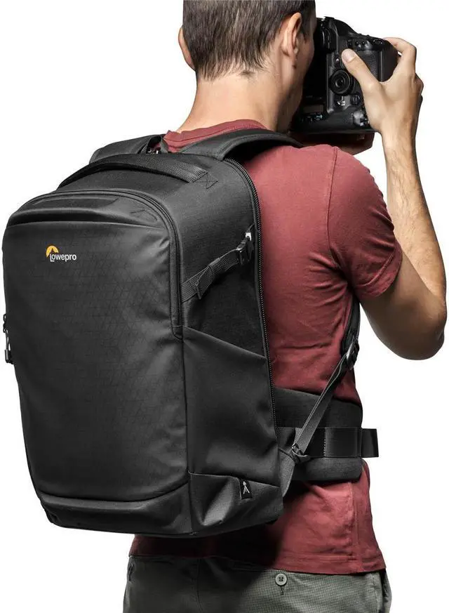 Alt view image 3 of 8 - lowepro flipside bp 400 aw iii mirrorless and dslr camera backpack - black - with rear access - with side access - with adjustable dividers - for mirrorless like sony ?7 - lp37352-