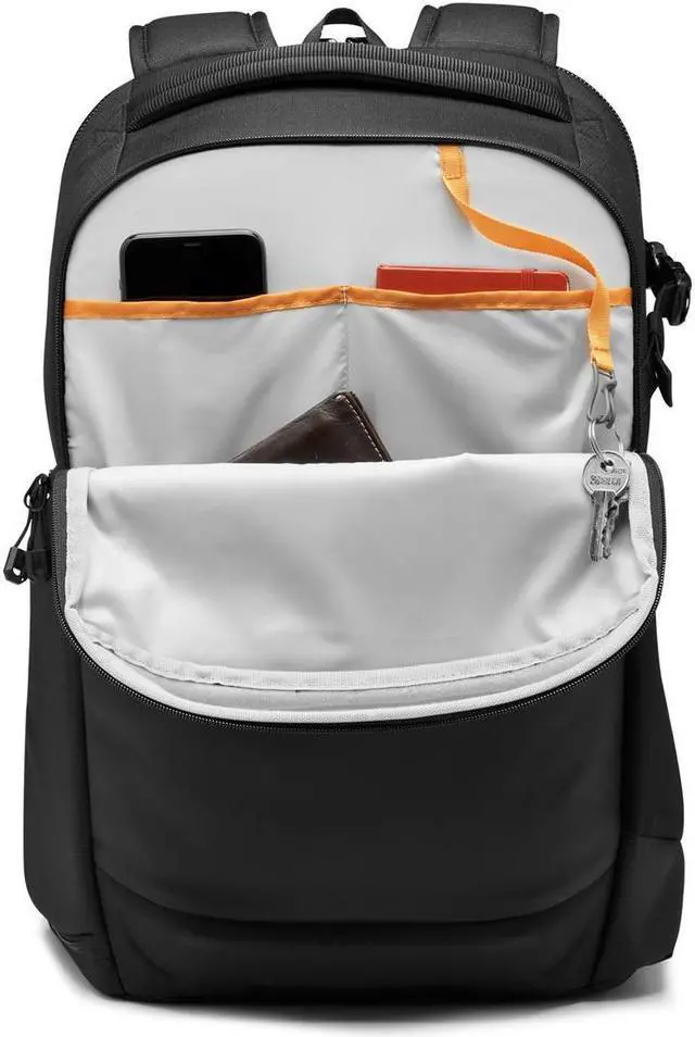 Alt view image 8 of 8 - lowepro flipside bp 400 aw iii mirrorless and dslr camera backpack - black - with rear access - with side access - with adjustable dividers - for mirrorless like sony ?7 - lp37352-