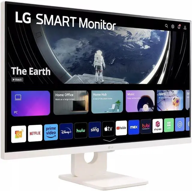 Alt view image 2 of 14 - LG 27SR50F 27" FHD 1920x1080 60Hz LCD IPS Smart Monitor White
