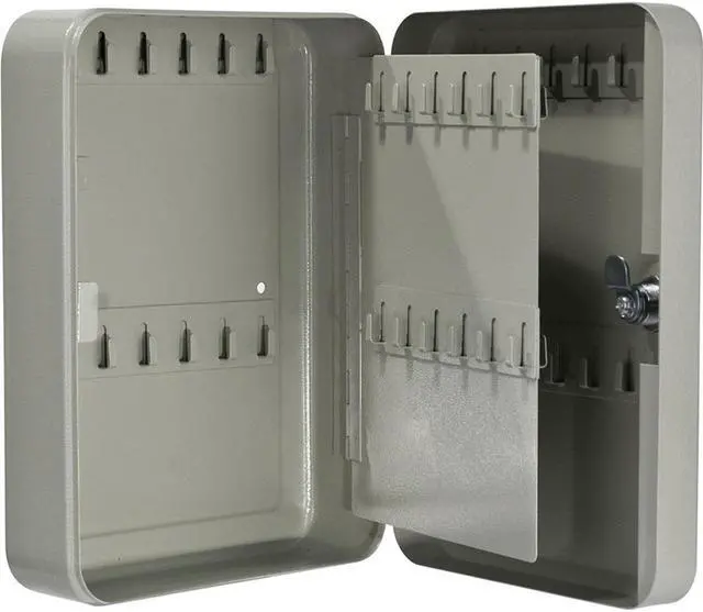 Alt view image 20 of 20 - Barska Key Cabinet, Wall Mount, 48 Keys Matte Steel AX11692