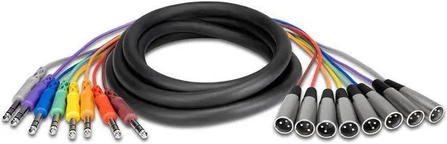 Alt view image 4 of 4 - hosa stx-807m balanced snake, 1/4 in trs to xlr3m, 7 m