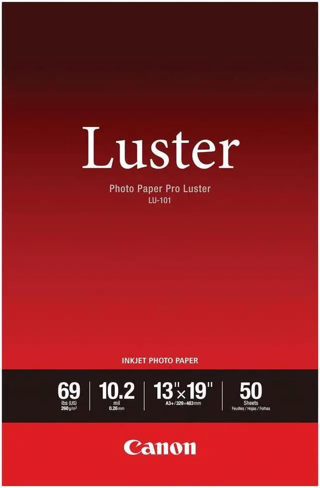 Alt view image 2 of 2 - Canon Canon 2 Pack LU-101 Pro Luster Photo Paper (13x19", 50 Sheets, 255 gsm)