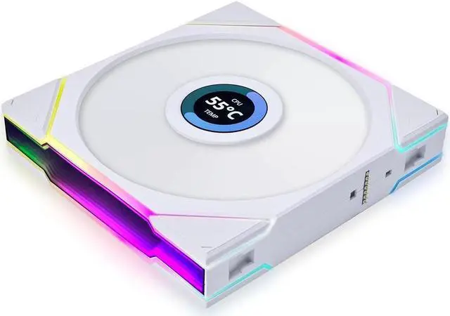 lian li TL LCD 140 RGB 白 Lian Li UNI FAN TL LCD 140 RGB Single Pack White Color (No