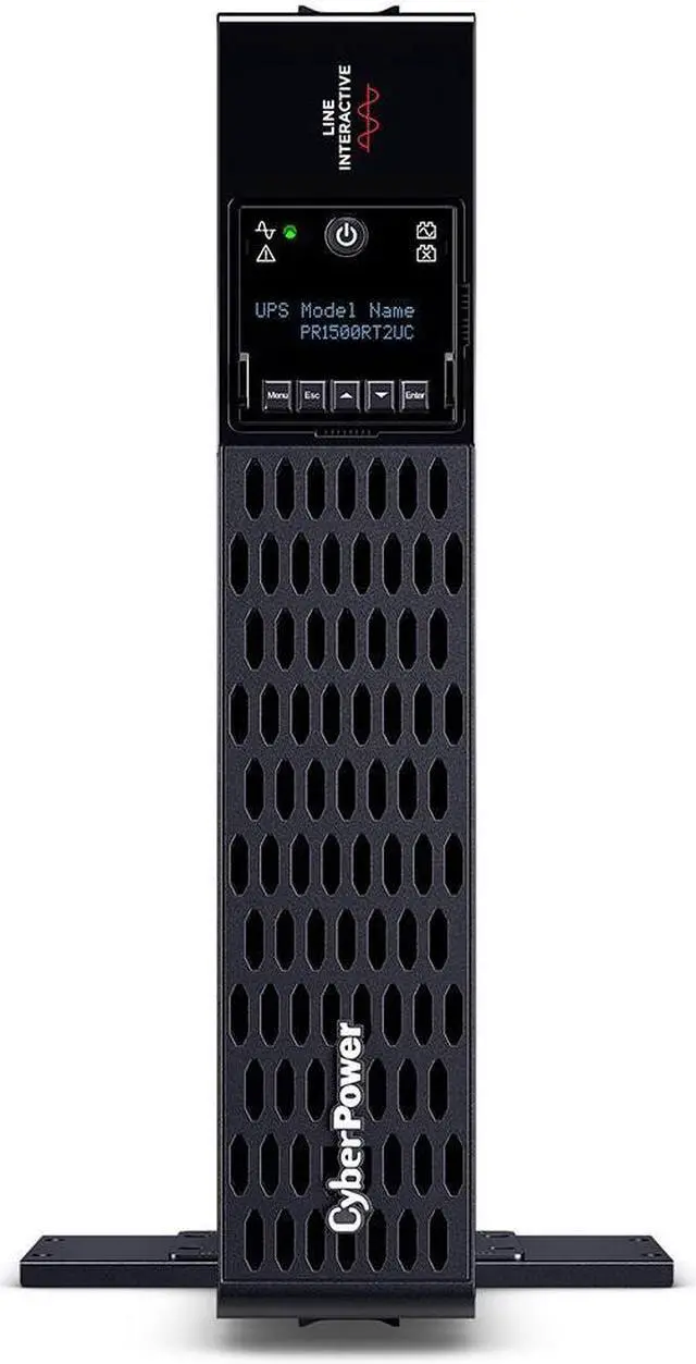 Alt view image 4 of 8 - CyberPower PR1500RT2UC Smart App Sinewave PR1500RT2UC - UPS (rack-mountable / external) - AC 100-125 V - 1500 Watt - 1500 VA - 9 Ah-Ethernet, RS-232, USB-output connectors: 8 - active PFC-2U-10ft cord