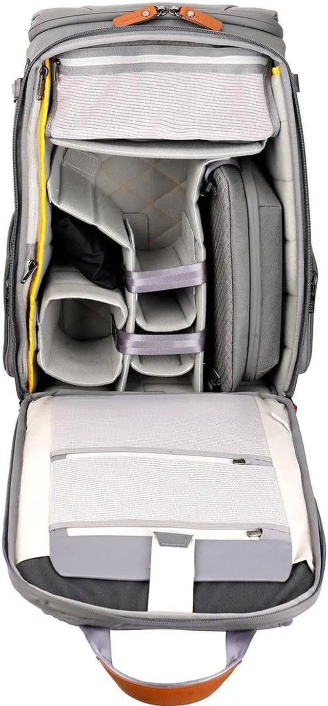 Alt view image 4 of 7 - Vanguard Vanguard VEO City B46 Camera Backpack, Gray #VEO CITY B46 GY