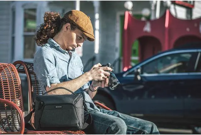 Alt view image 6 of 7 - Vanguard Vesta Aspire 30 10.7L Camera Shoulder Bag, Gray #VESTA ASPIRE30 GY
