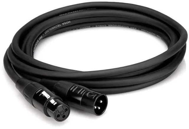 Alt view image 4 of 7 - Hosa HMIC-020 20ft XLR Female to XLR Male Pro Microphone Cable